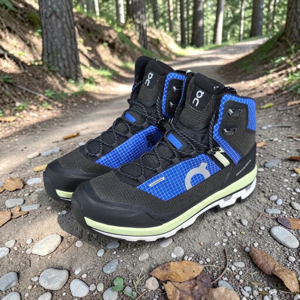 NIB On Cloud Alpine Waterproof Hiking Boots Men's US 8.5 Cobalt Limelight Trail